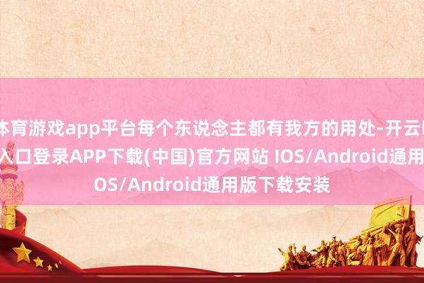 体育游戏app平台每个东说念主都有我方的用处-开云kaiyun登录入口登录APP下载(中国)官方网站 IOS/Android通用版下载安装