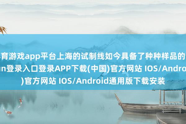 体育游戏app平台上海的试制线如今具备了种种样品的试制智力-开云kaiyun登录入口登录APP下载(中国)官方网站 IOS/Android通用版下载安装
