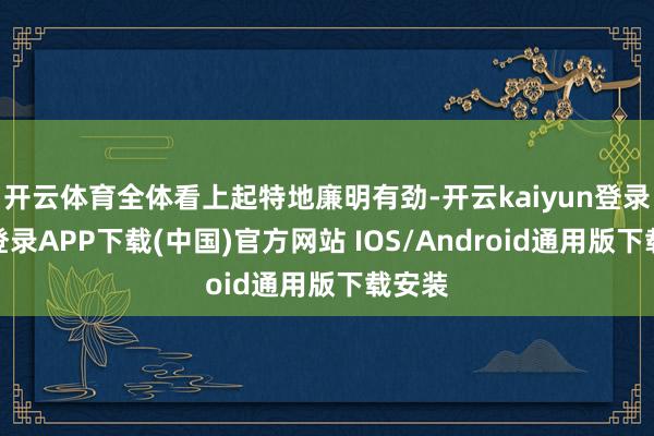 开云体育全体看上起特地廉明有劲-开云kaiyun登录入口登录APP下载(中国)官方网站 IOS/Android通用版下载安装